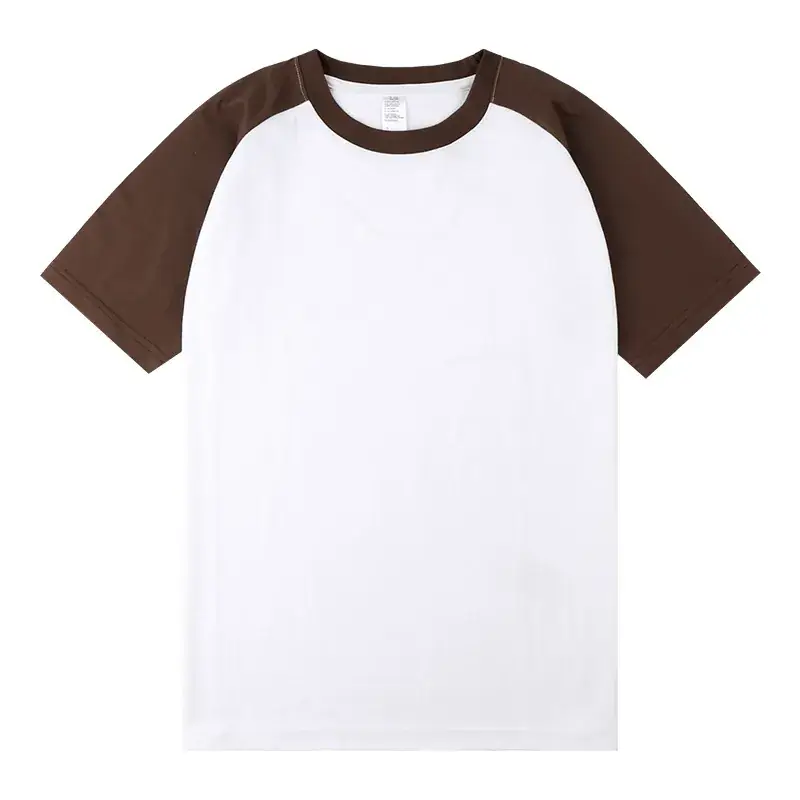 Men Cotton T-Shirt White Black 250g Round Neck - Image 3