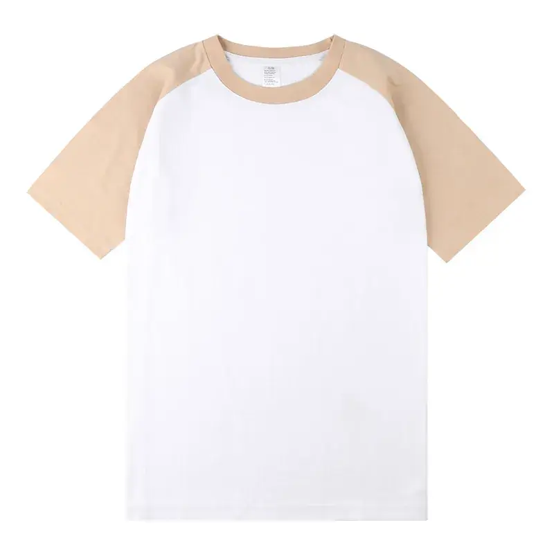 Men Cotton T-Shirt White Black 250g Round Neck - Image 4