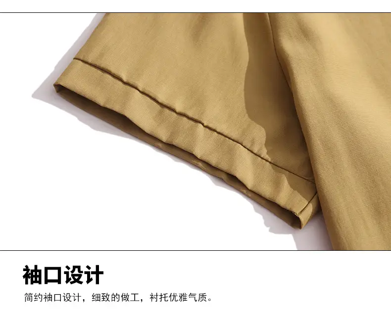 2023 Fake Two-Piece French Style Meat Cover Shirt Women Summer Polo Top — feature 16