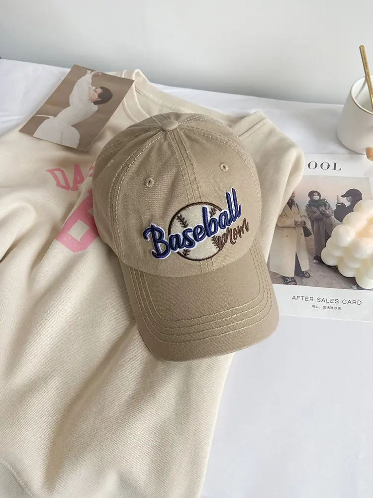 Women Baseball Cap Brown 2023 New Soft Sunshade Hat - Image 4