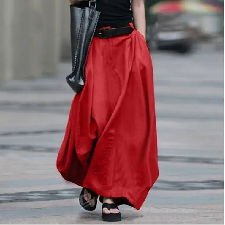 2024 Red Half-Length Skirt Large Swing - Image 6