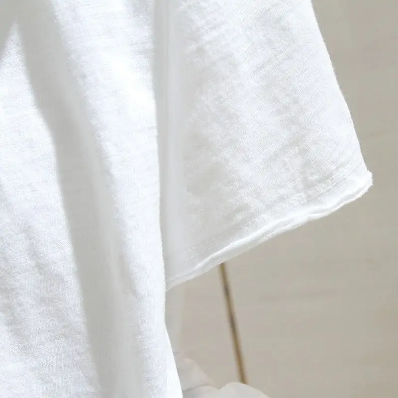 Women Cotton Hooded White T-Shirt 2025 Summer — feature 8