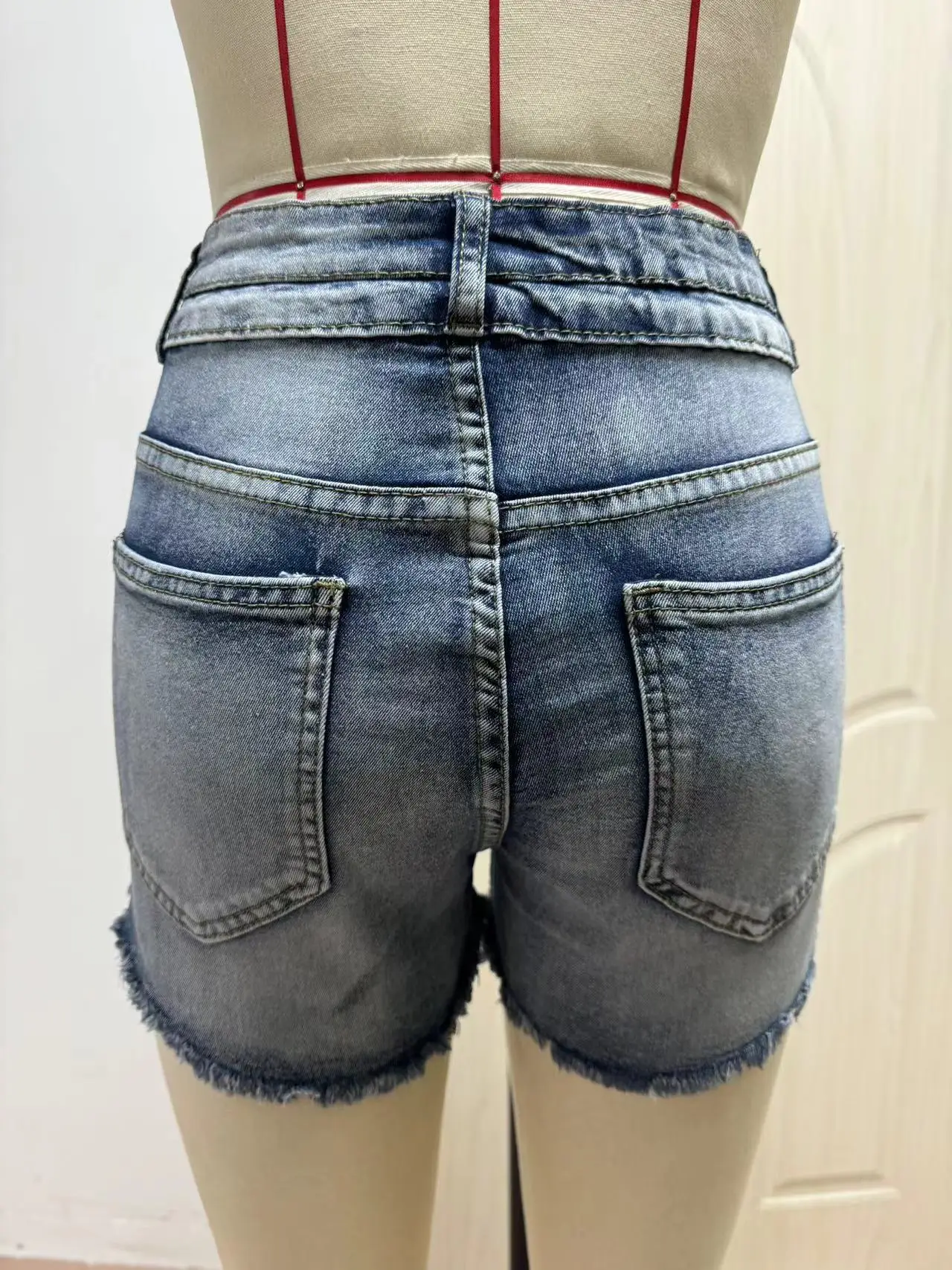 Ripped Denim Shorts High Waist Washed Hot Pants — feature 7