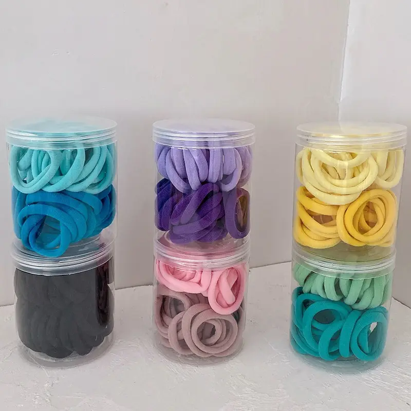 50 Pcs Blue Girl's Rainbow Hair Ties — feature 14