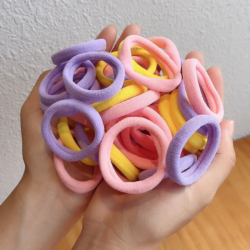50 Pcs Blue Girl's Rainbow Hair Ties — feature 22