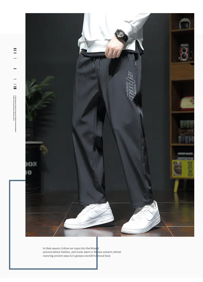 Spring & Autumn Men's Loose Leg Pants Large Size — feature 10