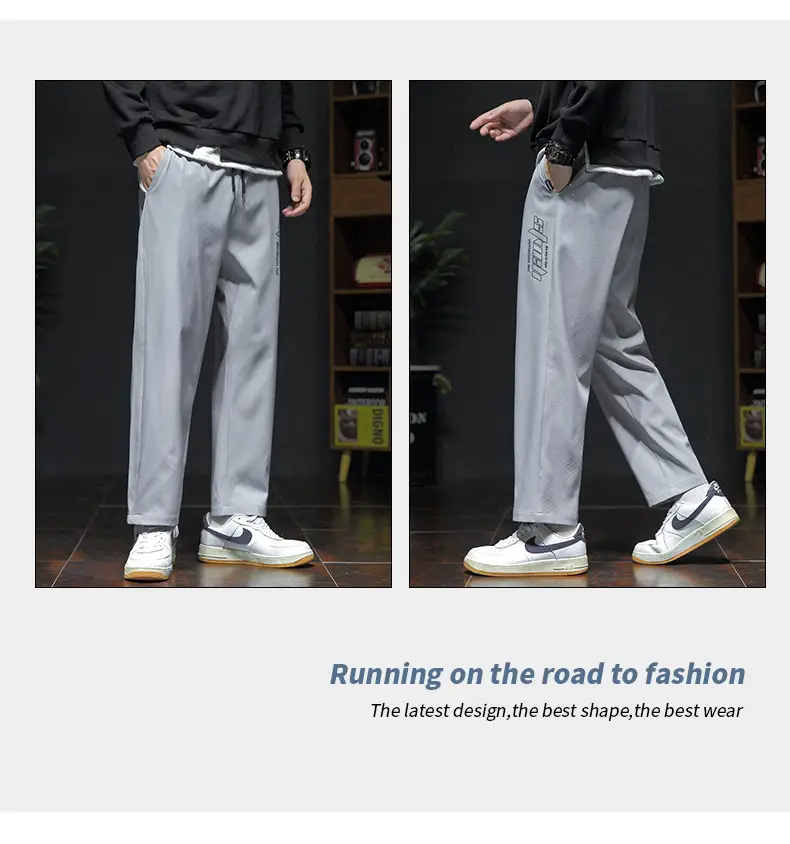 Spring & Autumn Men's Loose Leg Pants Large Size — feature 14