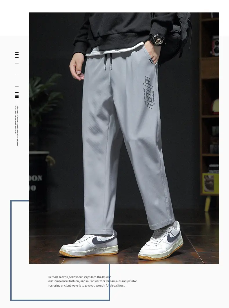 Spring & Autumn Men's Loose Leg Pants Large Size — feature 15