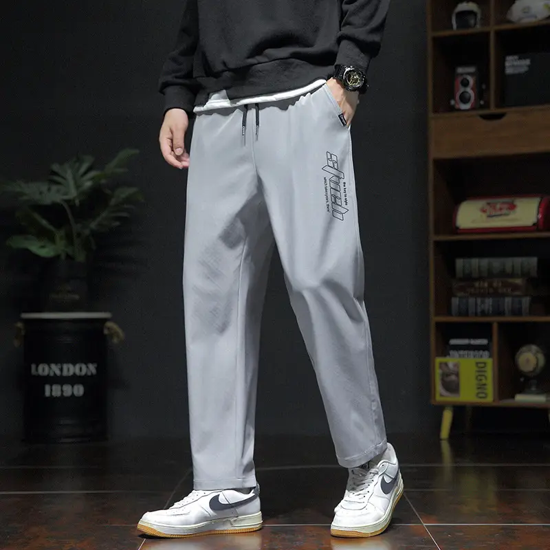Spring & Autumn Men's Loose Leg Pants Large Size - Image 3