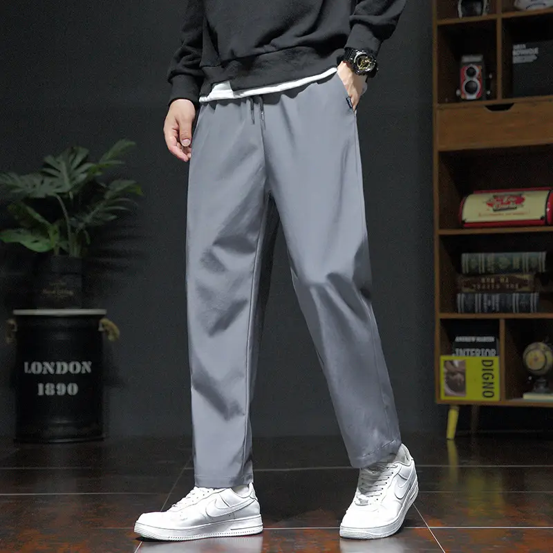 Spring & Autumn Men's Loose Leg Pants Large Size - Image 5