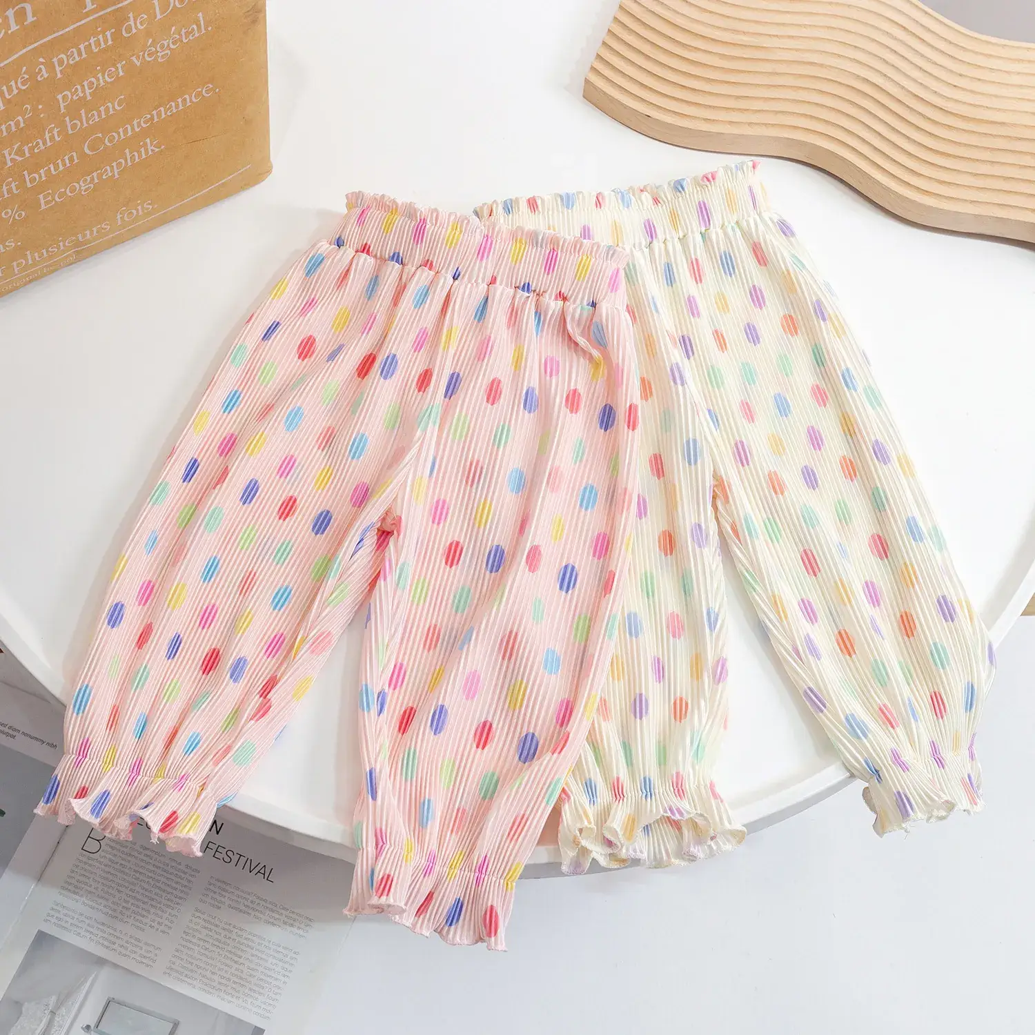 Girls Polka Dot Summer Pants 2025 - Image 5