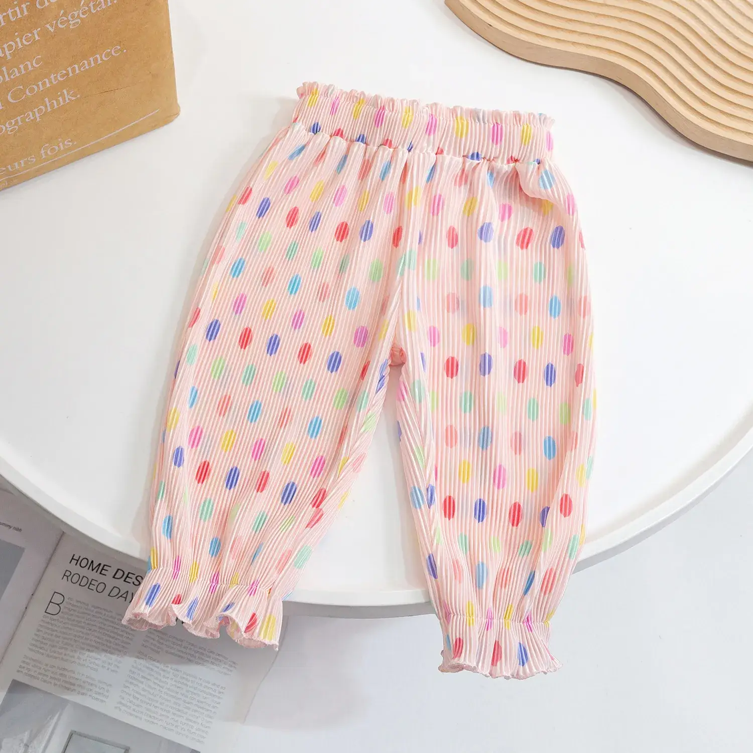 Girls Polka Dot Summer Pants 2025 - Image 2