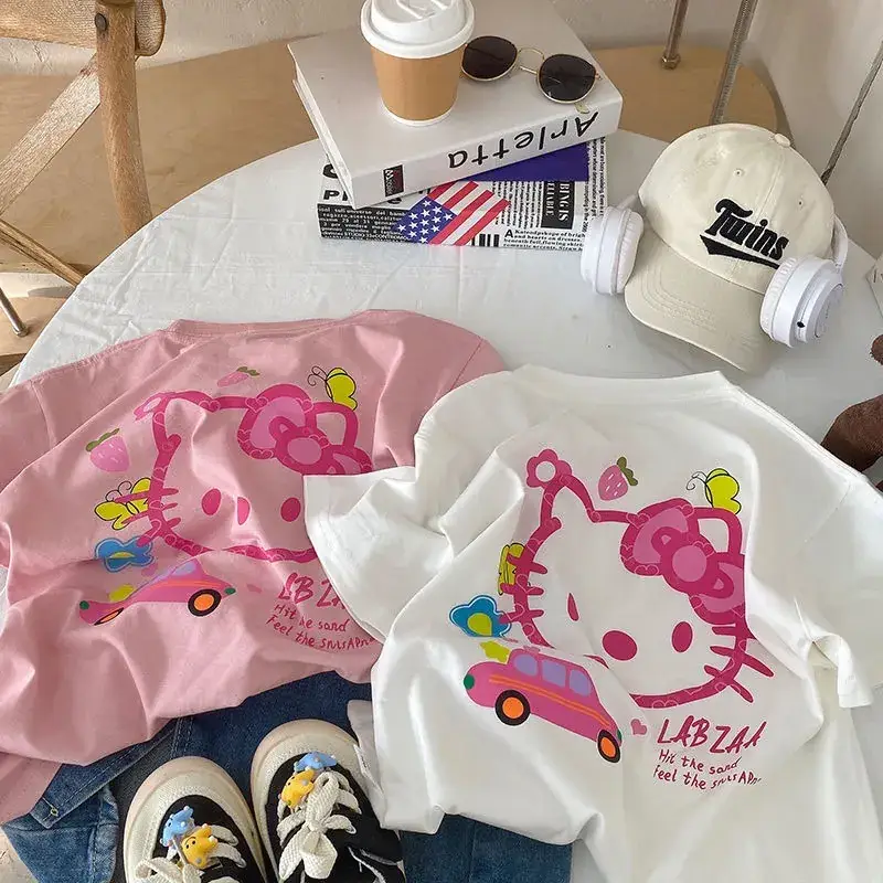 Girls' Hello Kitty Summer T-Shirt Cream 2025