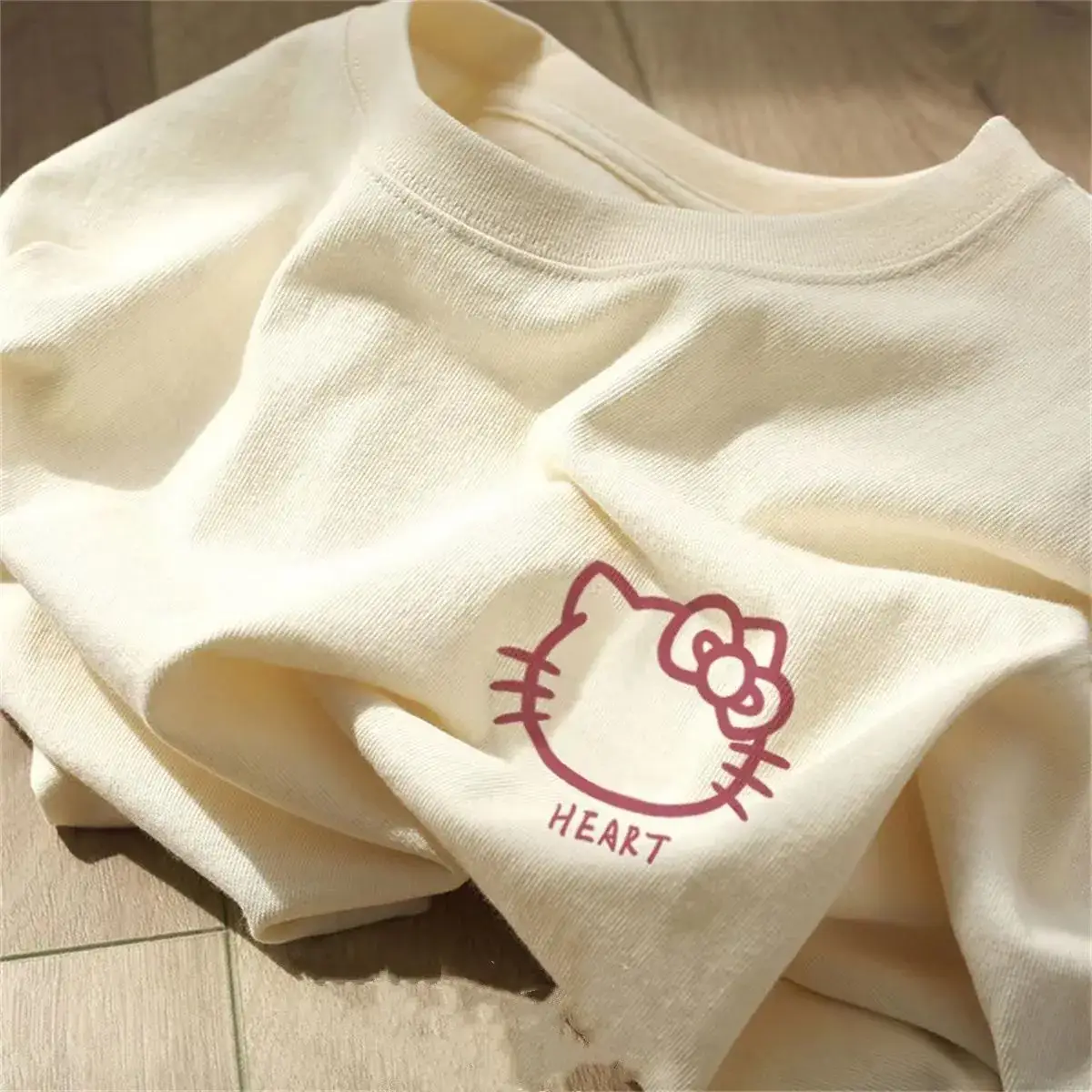 Girls' Hello Kitty Summer T-Shirt Cream 2025