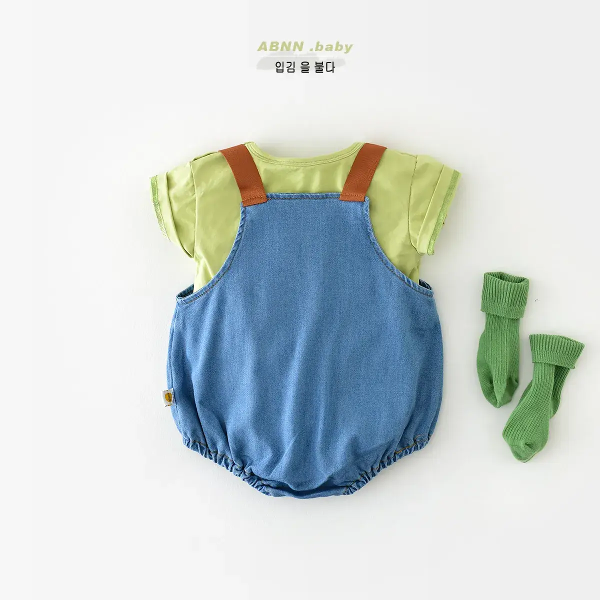 Newborn Cartoon Puppy Hatshirt Blue Cotton Korean Style