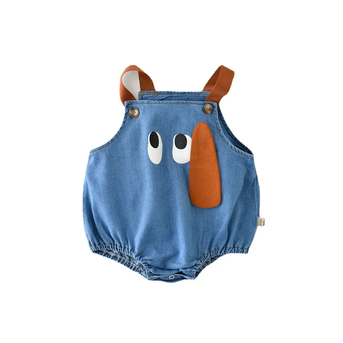 Newborn Cartoon Puppy Hatshirt Blue Cotton Korean Style