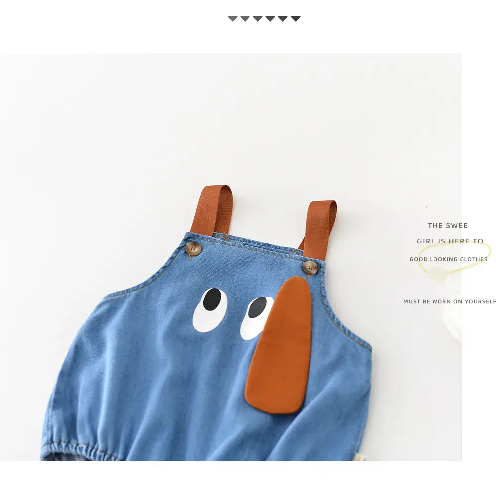 Newborn Cartoon Puppy Hatshirt Blue Cotton Korean Style — feature 38