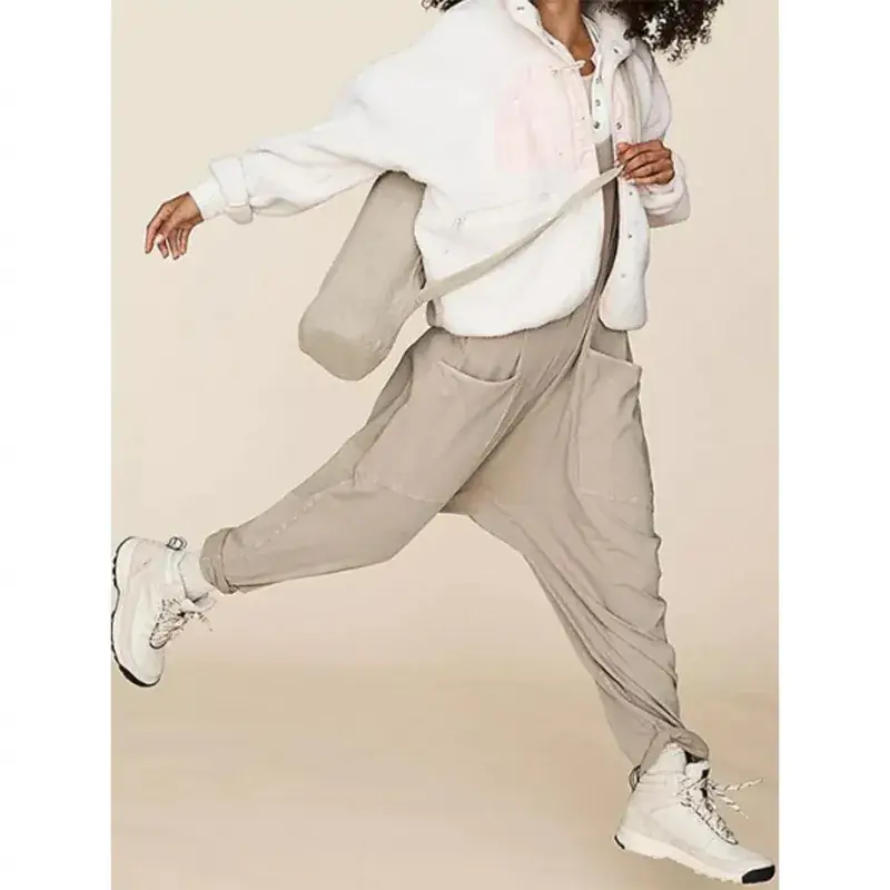 2023 Women's Green Zipper Pocket Trousers Set