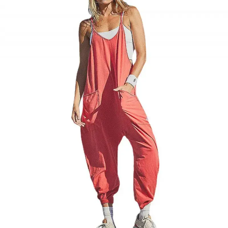 2023 Women's Green Zipper Pocket Trousers Set