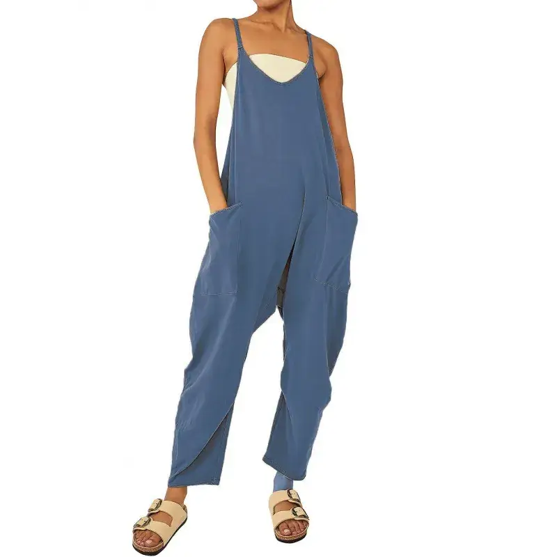 2023 Women's Green Zipper Pocket Trousers Set