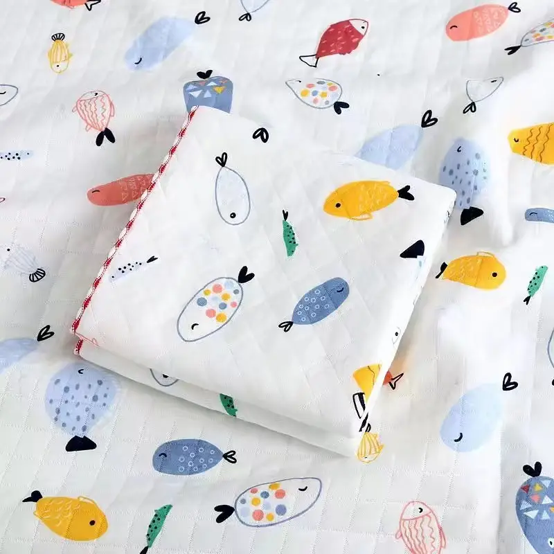 Newborn Cotton Quilted Baby Swaddle Blanket Panda Design — feature 1