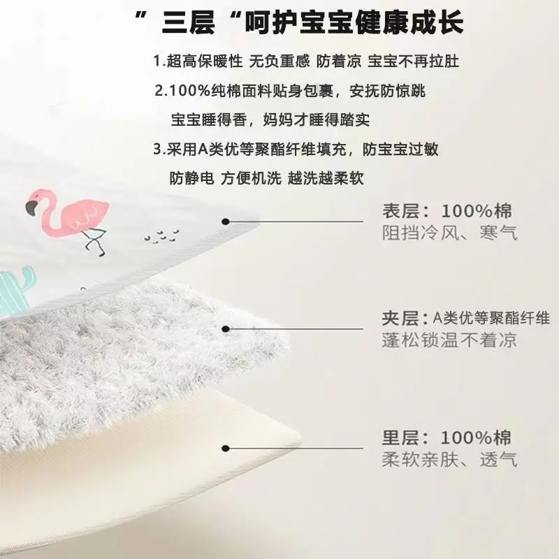 Newborn Cotton Quilted Baby Swaddle Blanket Panda Design — feature 8