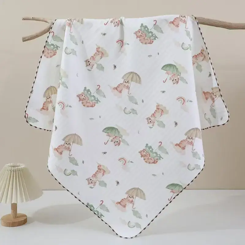 Newborn Cotton Quilted Baby Swaddle Blanket Panda Design - Image 13