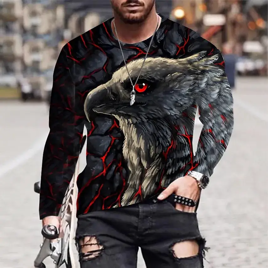 New Plus Size Men's 3D Camo T-Shirt Cool Trendy - Image 41