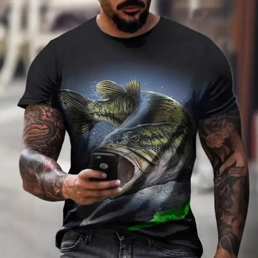 New Plus Size Men's 3D Camo T-Shirt Cool Trendy - Image 42