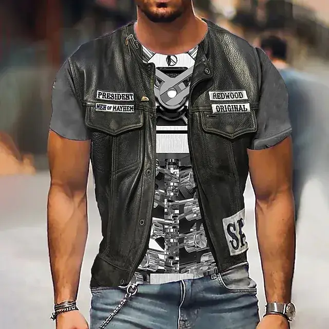 New Plus Size Men's 3D Camo T-Shirt Cool Trendy - Image 43
