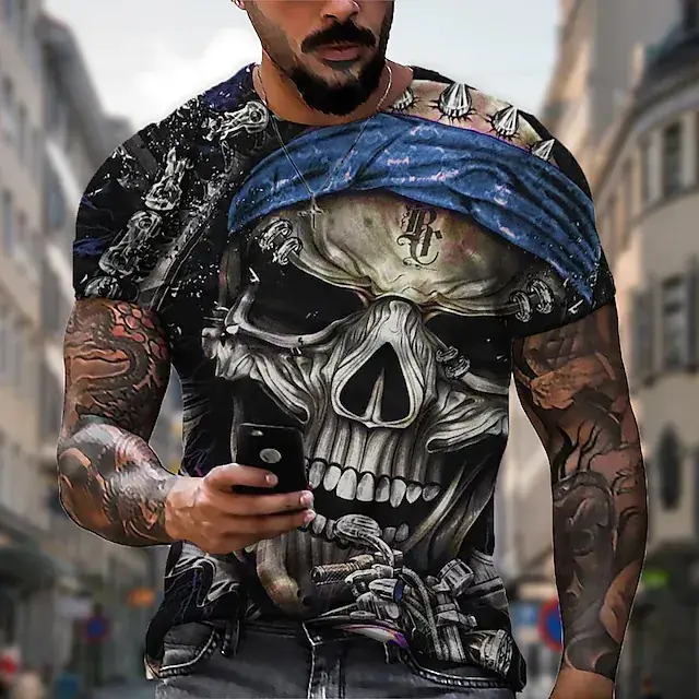 New Plus Size Men's 3D Camo T-Shirt Cool Trendy — feature 15