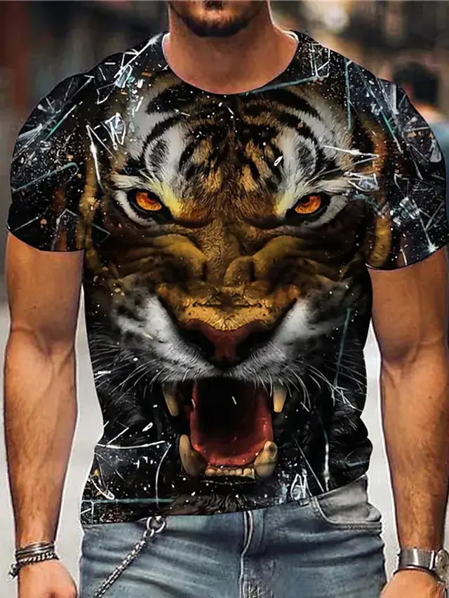 New Plus Size Men's 3D Camo T-Shirt Cool Trendy - Image 13