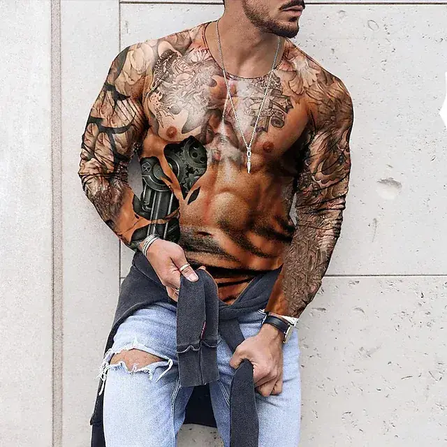 New Plus Size Men's 3D Camo T-Shirt Cool Trendy - Image 20