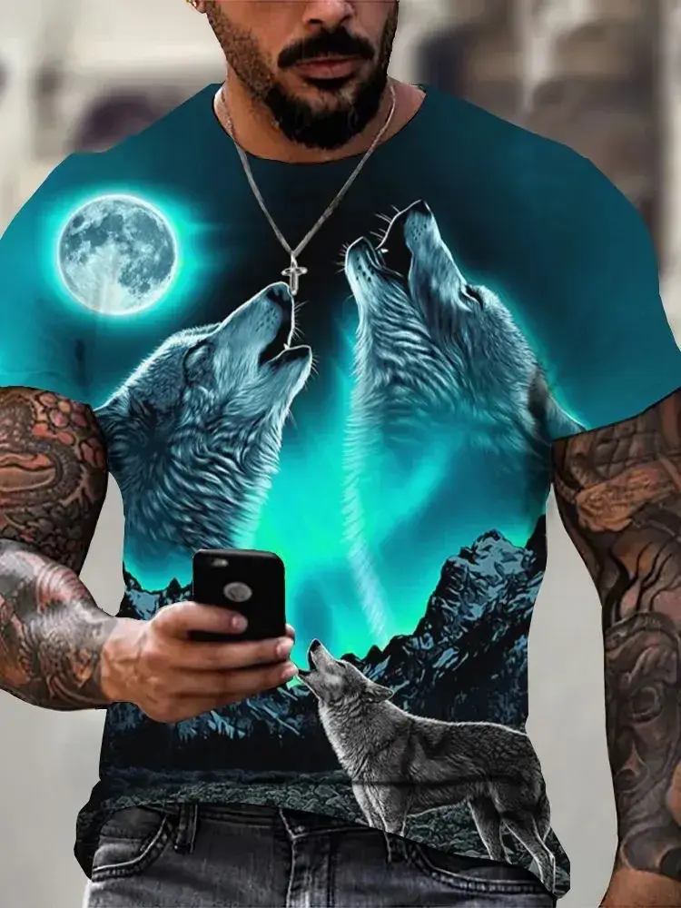 New Plus Size Men's 3D Camo T-Shirt Cool Trendy - Image 31