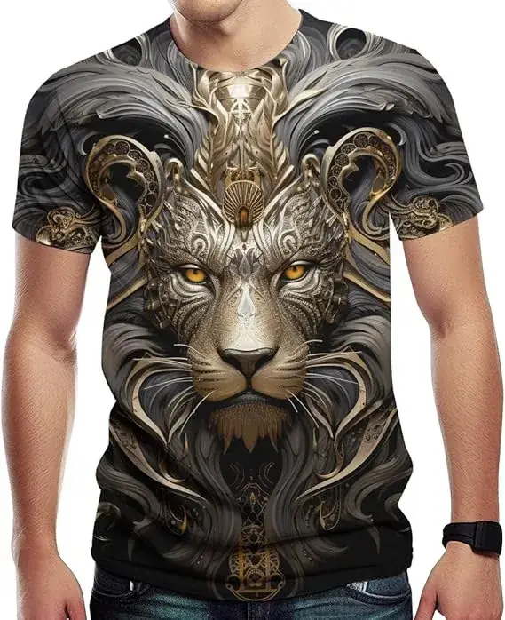 New Plus Size Men's 3D Camo T-Shirt Cool Trendy - Image 32