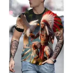 New Plus Size Men's 3D Camo T-Shirt Cool Trendy - Image 37