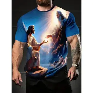 New Plus Size Men's 3D Camo T-Shirt Cool Trendy - Image 38