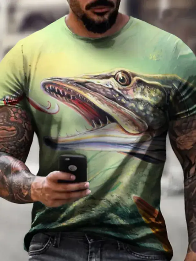 New Plus Size Men's 3D Camo T-Shirt Cool Trendy - Image 8