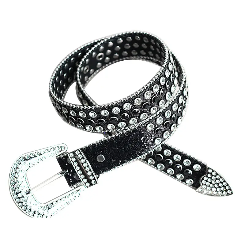 Crystal-Encrusted Belt for Men Women Western Cowboy Style - Image 7