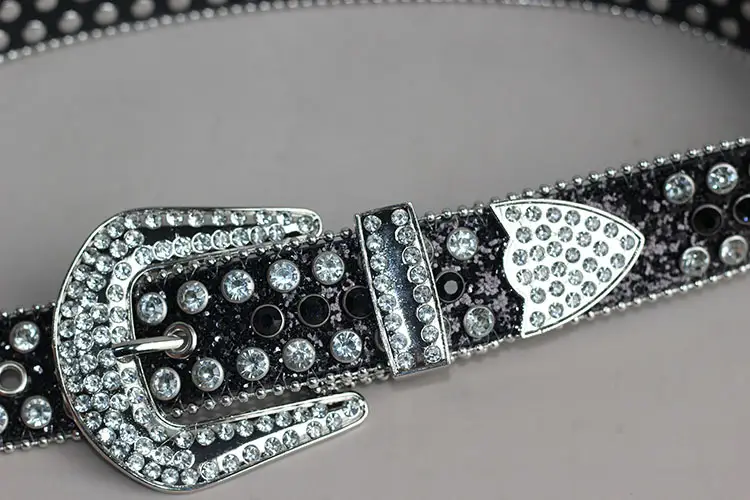 Crystal-Encrusted Belt for Men Women Western Cowboy Style — feature 10