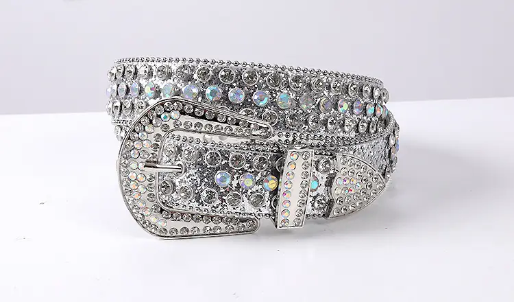 Crystal-Encrusted Belt for Men Women Western Cowboy Style — feature 12