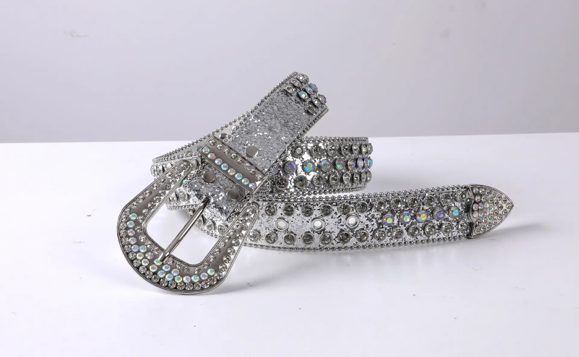 Crystal-Encrusted Belt for Men Women Western Cowboy Style — feature 14
