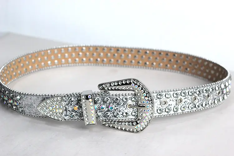 Crystal-Encrusted Belt for Men Women Western Cowboy Style — feature 16