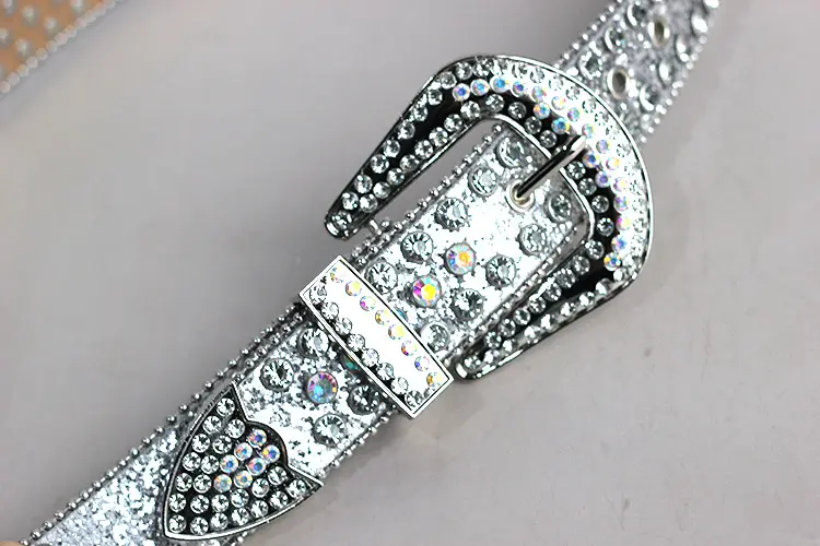 Crystal-Encrusted Belt for Men Women Western Cowboy Style — feature 17