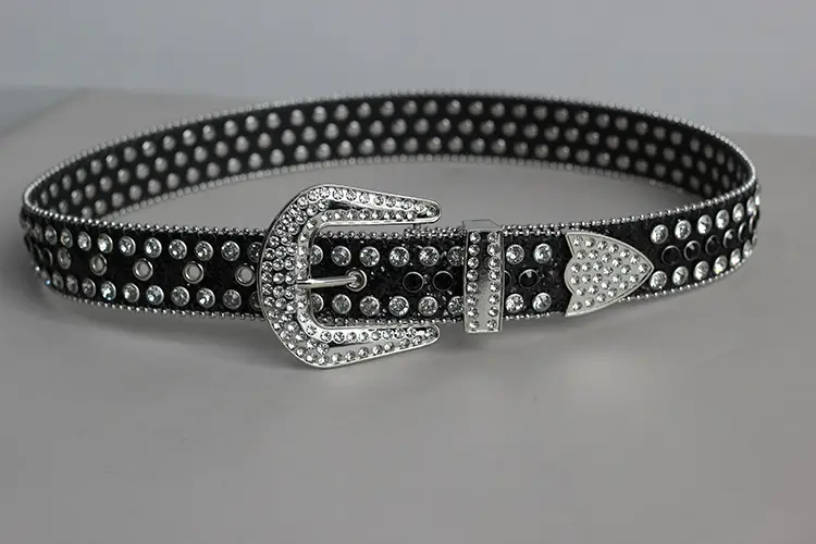 Crystal-Encrusted Belt for Men Women Western Cowboy Style — feature 6