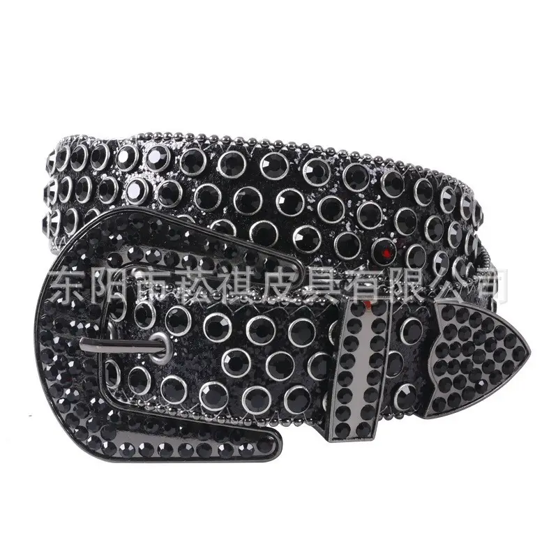 Crystal-Encrusted Belt for Men Women Western Cowboy Style - Image 3