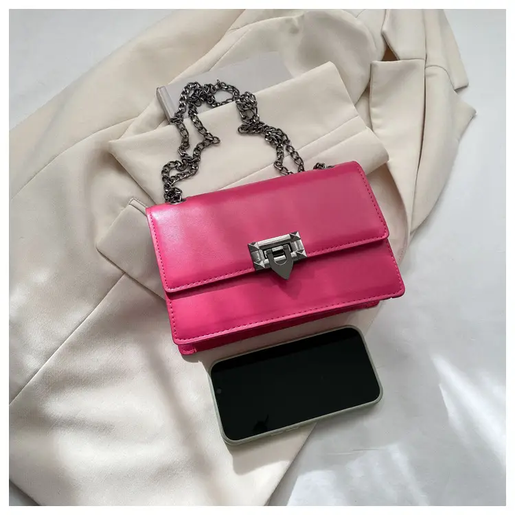 Women's 2023 Chain Shoulder Bag Brown White — feature 12