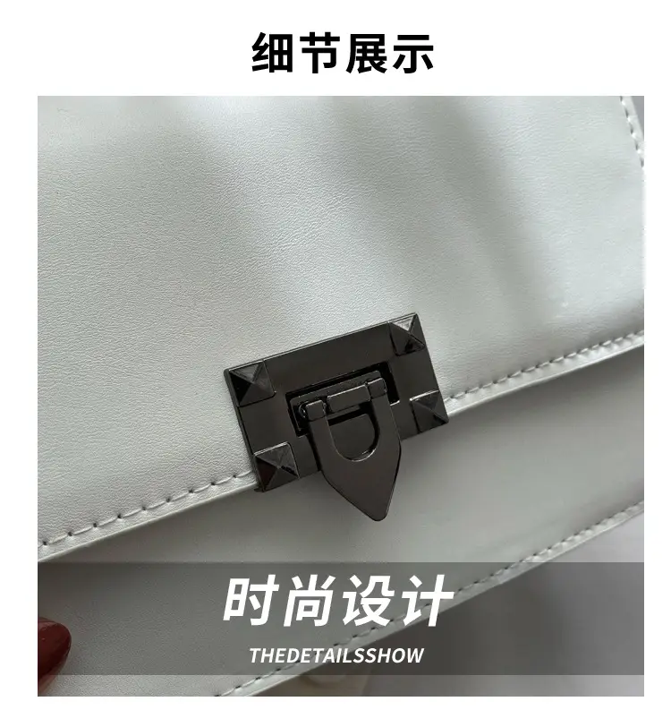 Women's 2023 Chain Shoulder Bag Brown White — feature 3