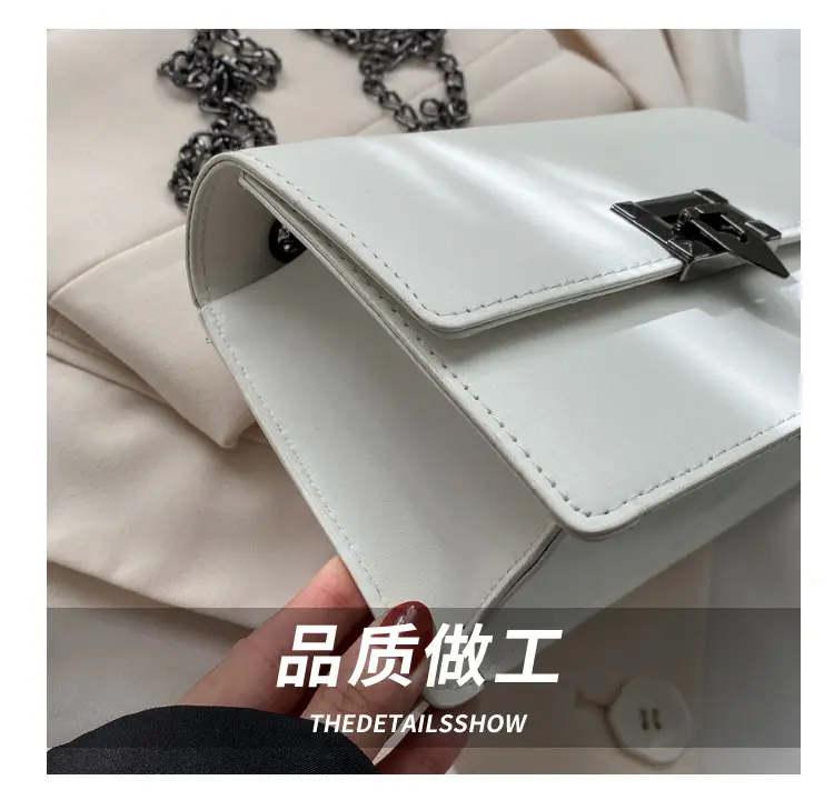 Women's 2023 Chain Shoulder Bag Brown White — feature 5