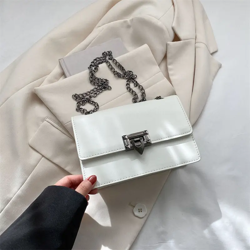 Women's 2023 Chain Shoulder Bag Brown White